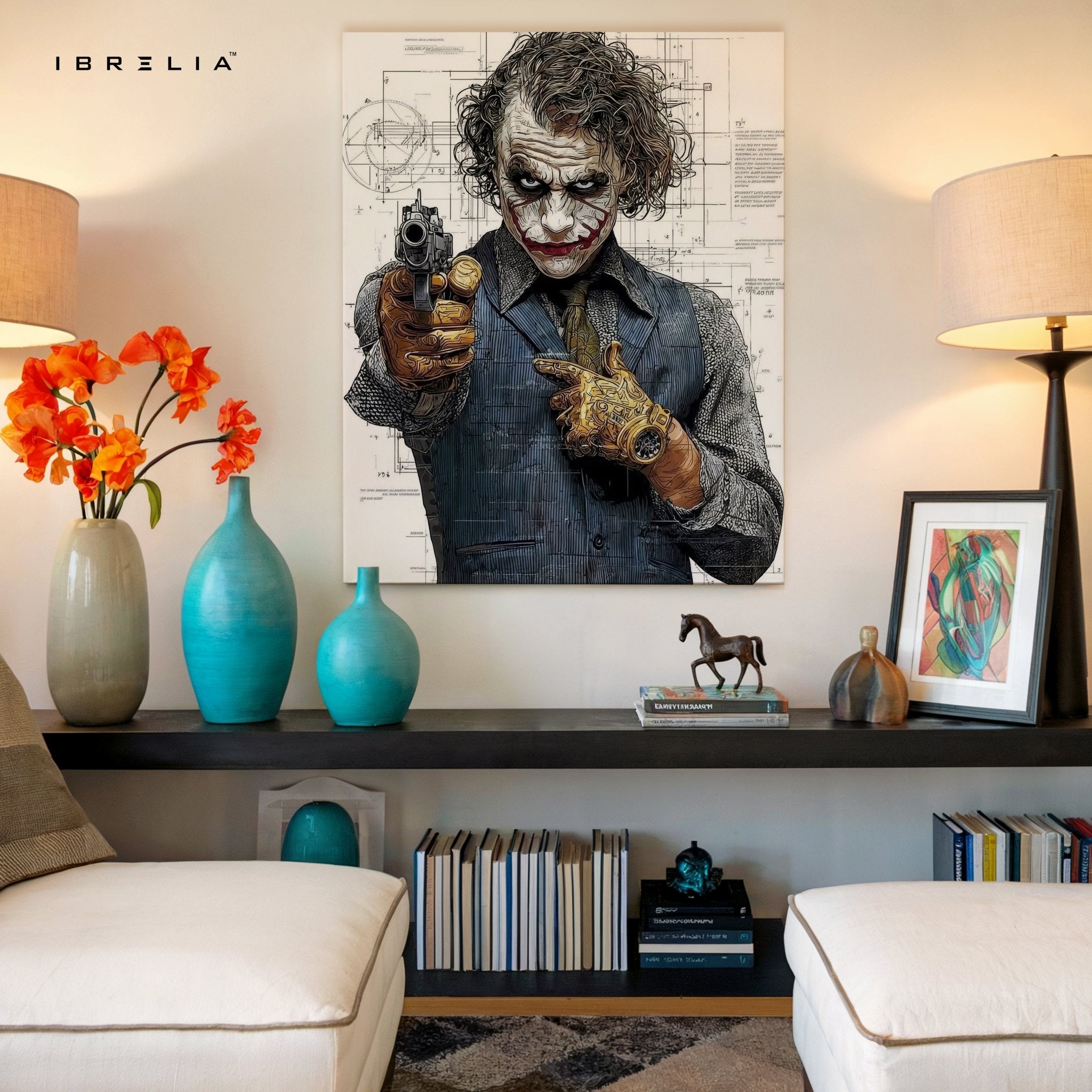 Blueprint Joker 4K Ultra HD Wall Art in Pakistan | IBRELIA™ - IBRELIA