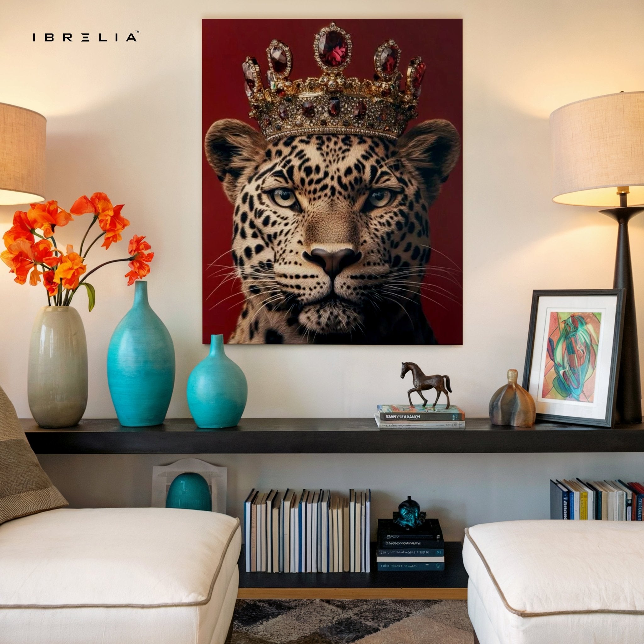 Royal Leopard King 4K Ultra HD Wall Art in Pakistan | IBRELIA™ - IBRELIA