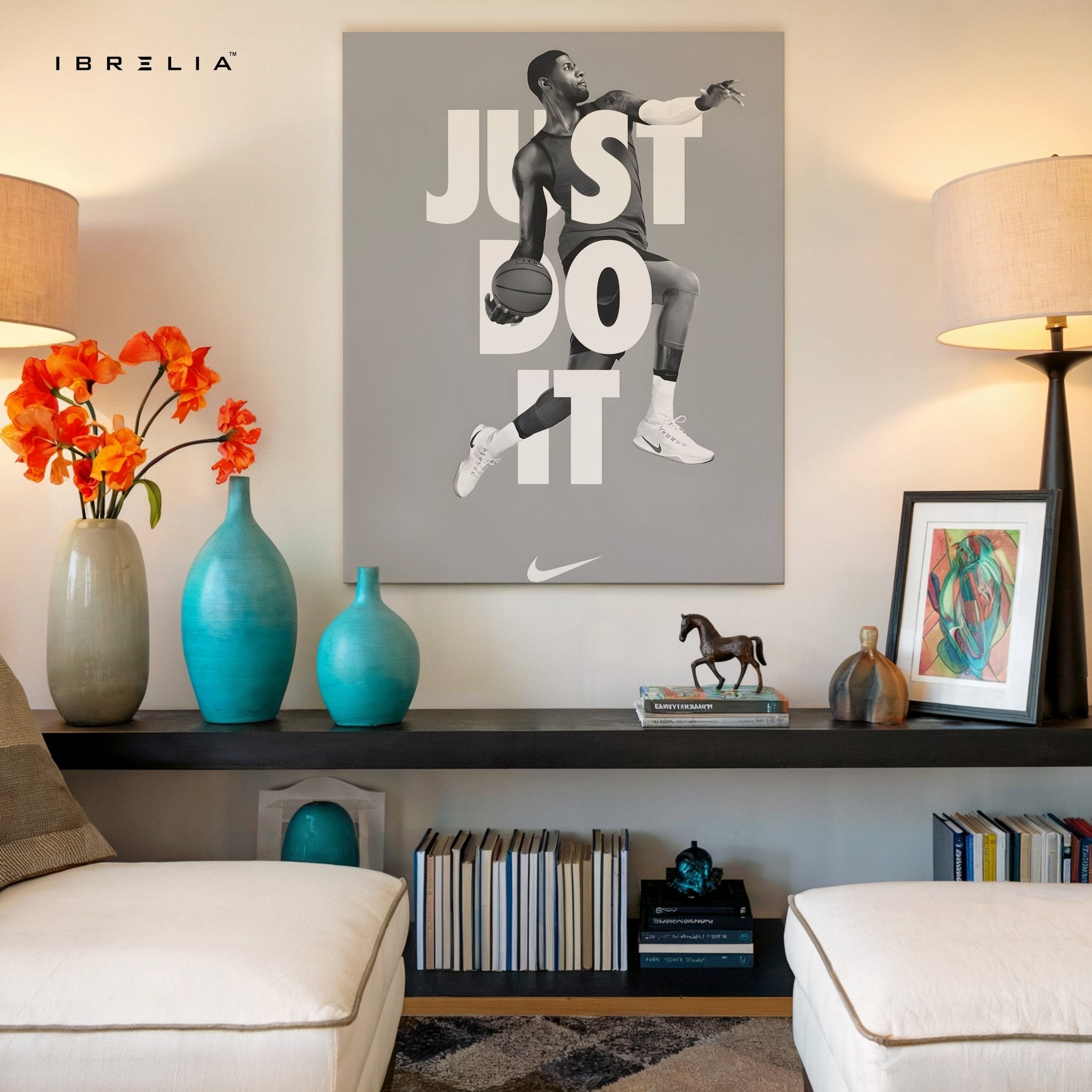 Just Do It – Basketball Motivation Wall Frame | 4K Ultra Wrap Frame Wall Art in Pakistan | IBRELIA™ - IBRELIA