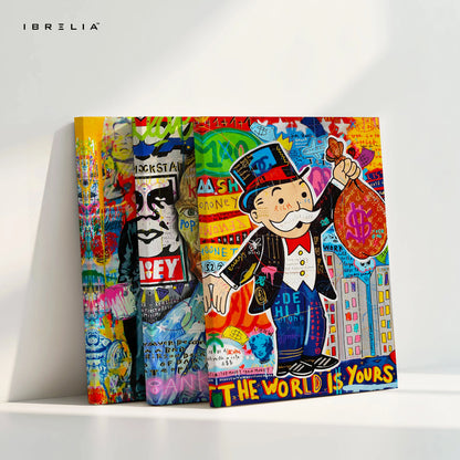 Urban Pop Art Icons Graffiti 3 Panel 4K Ultra HD Wall Art in Pakistan | IBRELIA™ IBRELIA
