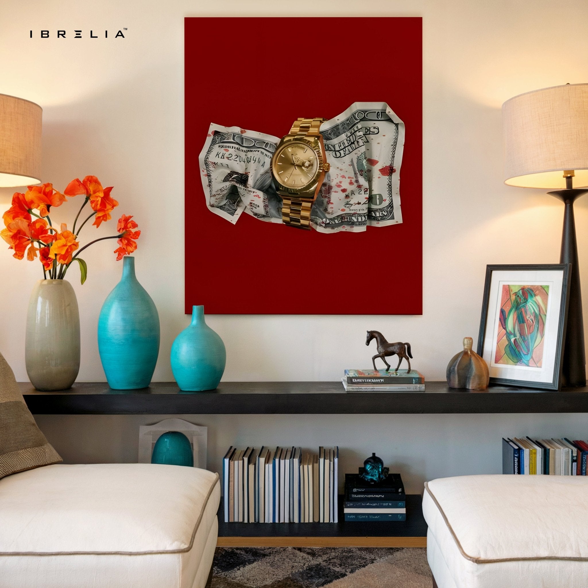Golden Time Wall Art – Money x Luxury Edition | IBRELIA™ - IBRELIA