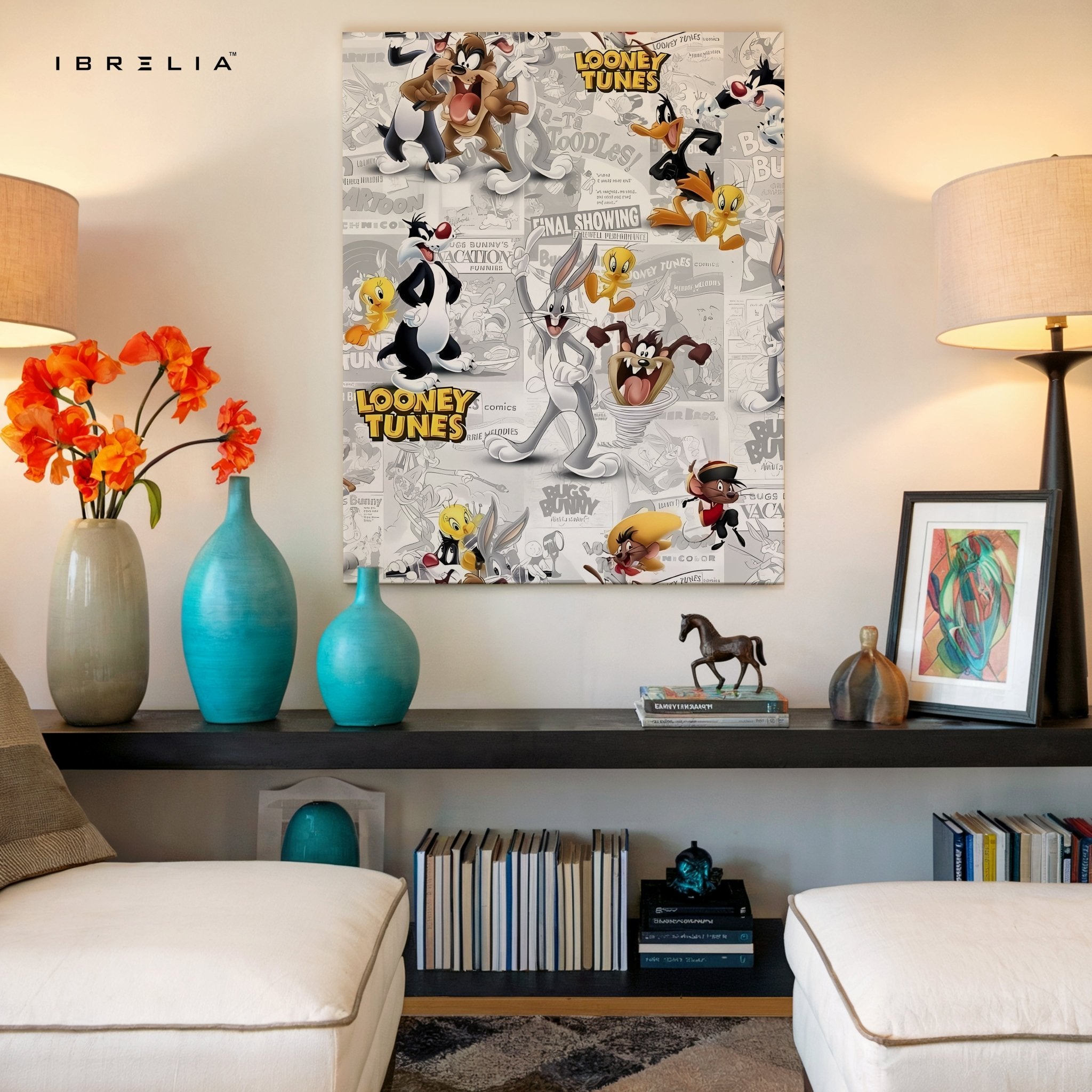 Looney Tunes Collage Wall Frame | 4K Ultra Wrap Frame Wall Art in Pakistan | IBRELIA™ - IBRELIA