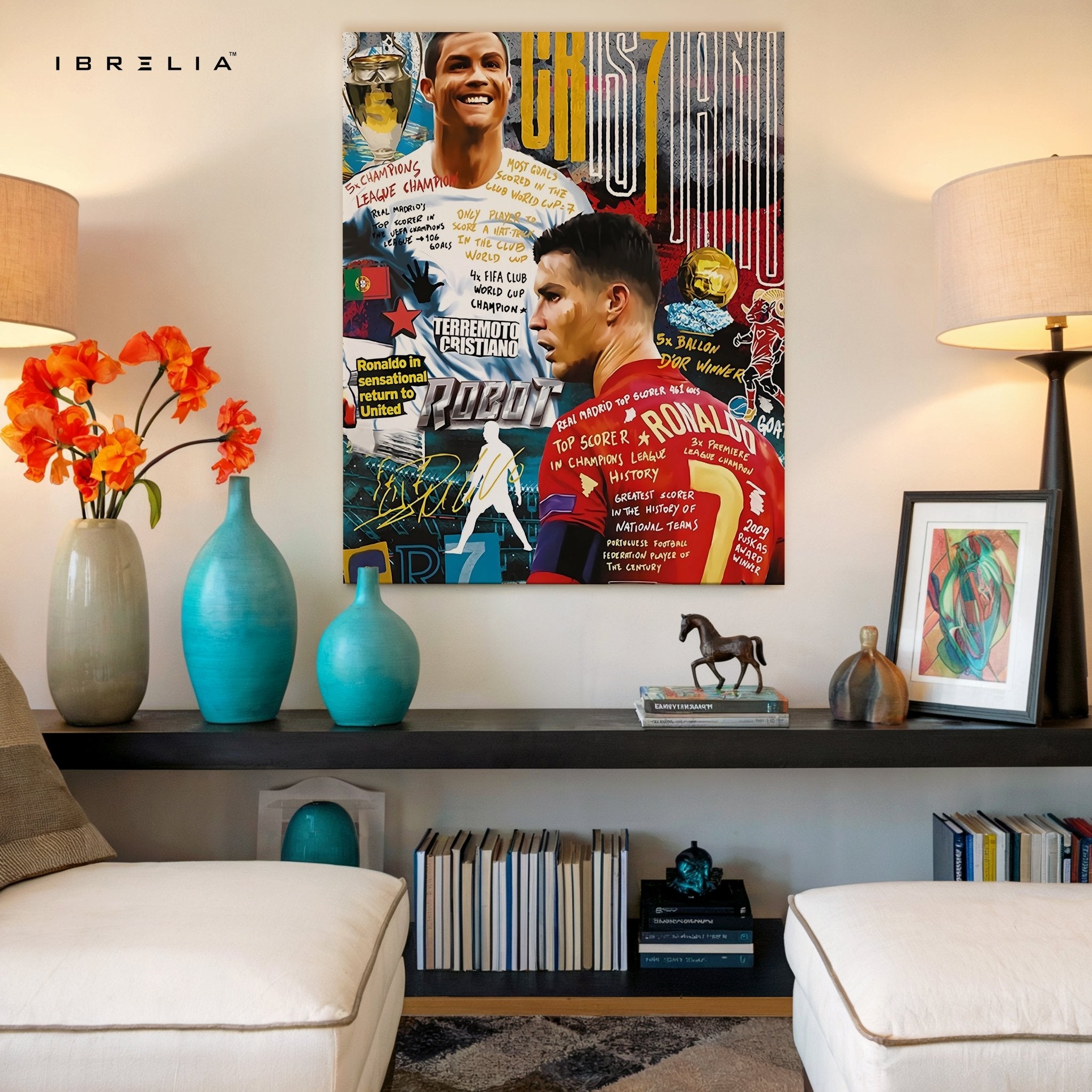 Cristiano Ronaldo “GOAT Legacy” 4K Wall Art in Pakistan | IBRELIA™ - IBRELIA