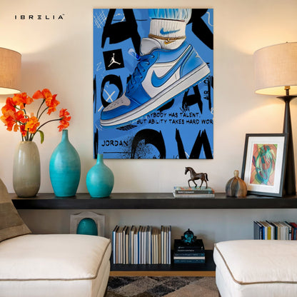 Air Jordan Blue Edition – 4K Ultra Wrap Frame Wall Art in Pakistan | IBRELIA™ - IBRELIA