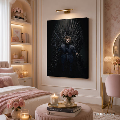 Tyrion Lannister Iron Throne Premium Wall Art – Game of Thrones 4K Wrapped MDF Frame | IBRELIA™