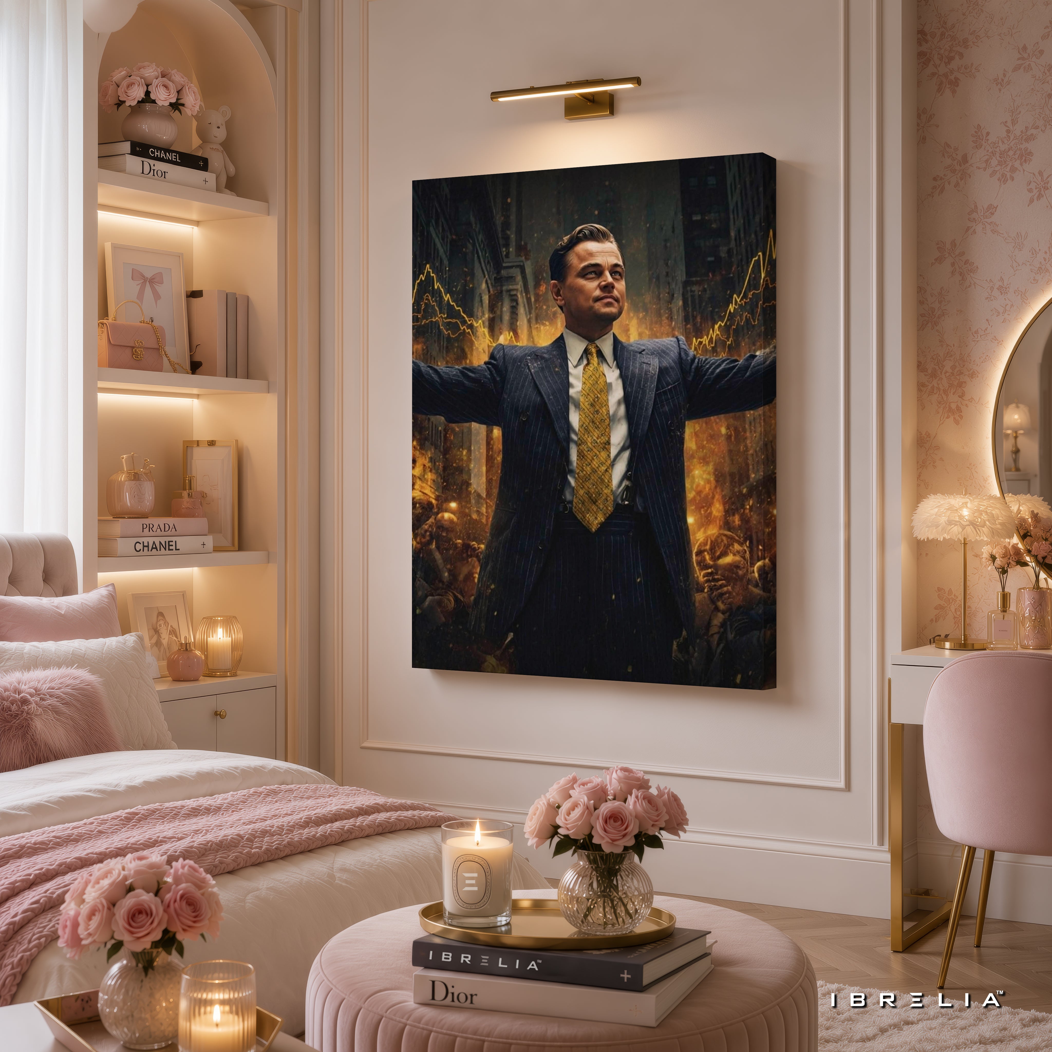 The Wolf of Wall Street Jordan Belfort Premium Canvas Wall Art – Luxury Business Movie Decor | IBRELIA™