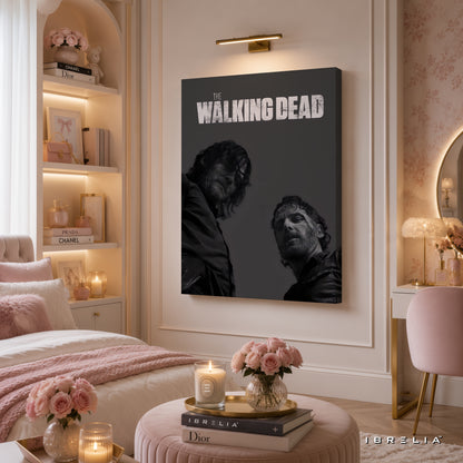 Rick Grimes & Daryl Dixon Premium Wall Art – The Walking Dead 4K Wrapped MDF Frame | IBRELIA™