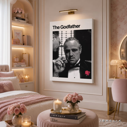 The Godfather Don Vito Corleone Wall Art – Classic Black & White Movie Poster | IBRELIA™