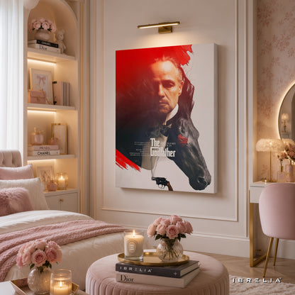 The Godfather Movie Wall Art – Don Vito Corleone Premium Wrapped MDF Wall Decor | IBRELIA™