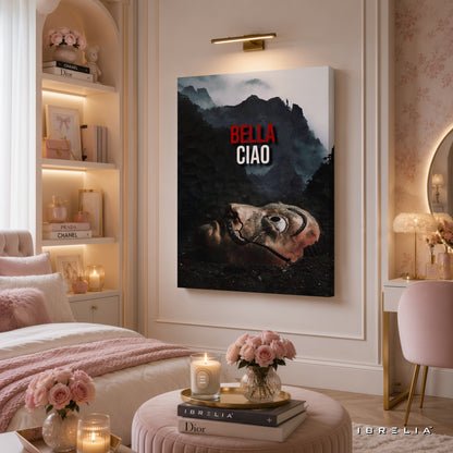 Bella Ciao Money Heist Premium Wall Art – La Casa de Papel Mask 4K Wrapped MDF Frame | IBRELIA™