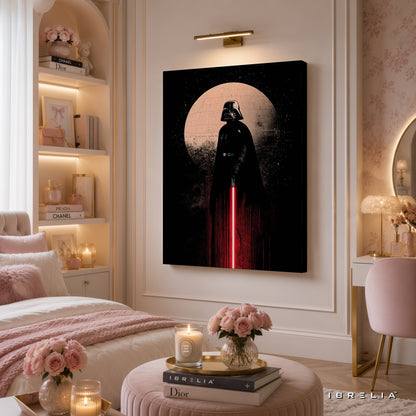 Darth Vader Premium Canvas Wall Art – Star Wars Dark Side Poster | Death Star Movie Decor | IBRELIA™