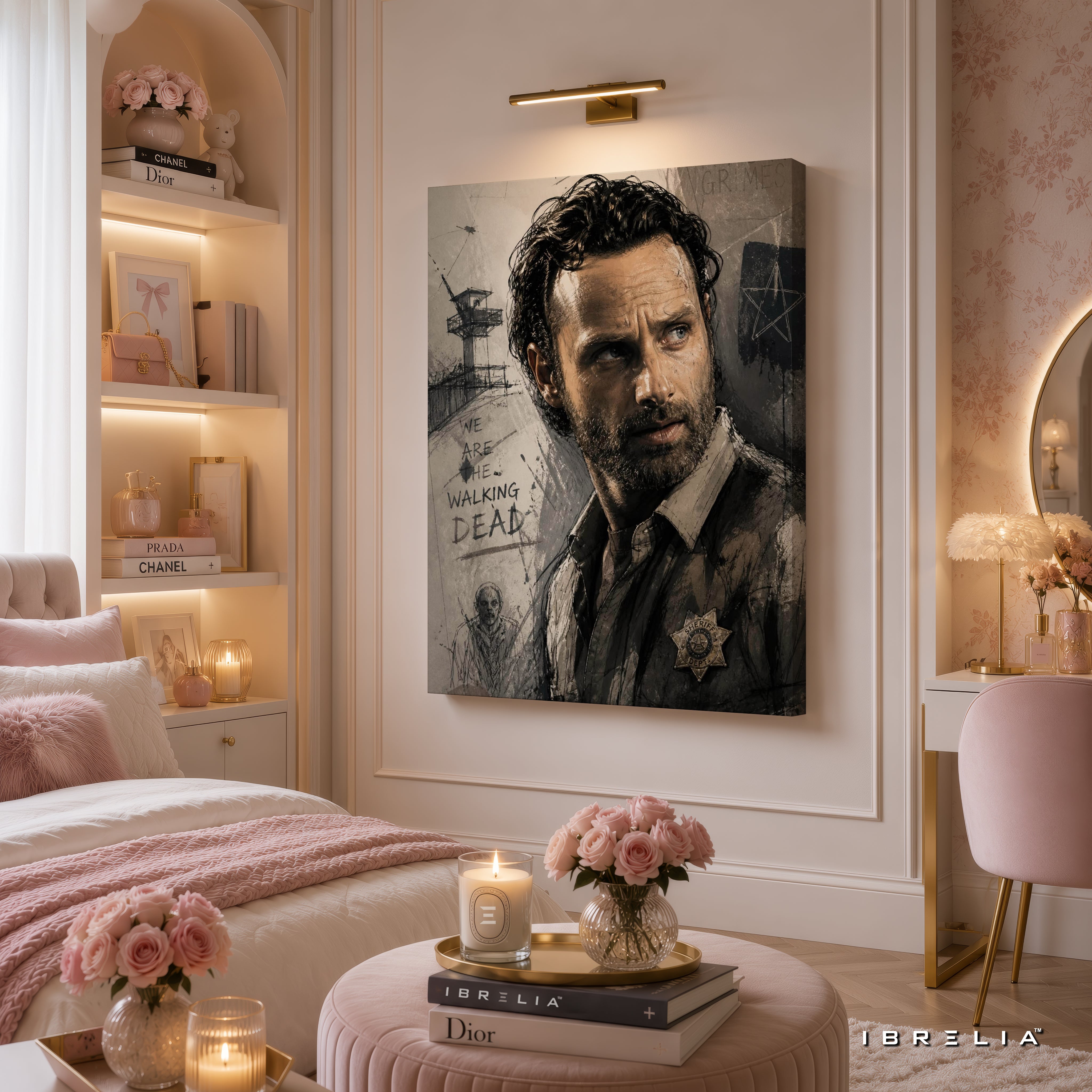 Rick Grimes Premium Wall Art – The Walking Dead 4K Wrapped MDF Frame | IBRELIA™