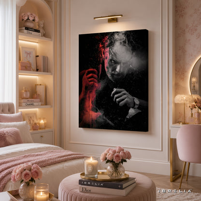 Rick Grimes Dark Portrait Premium Wall Art – The Walking Dead 4K Wrapped MDF Frame | IBRELIA™