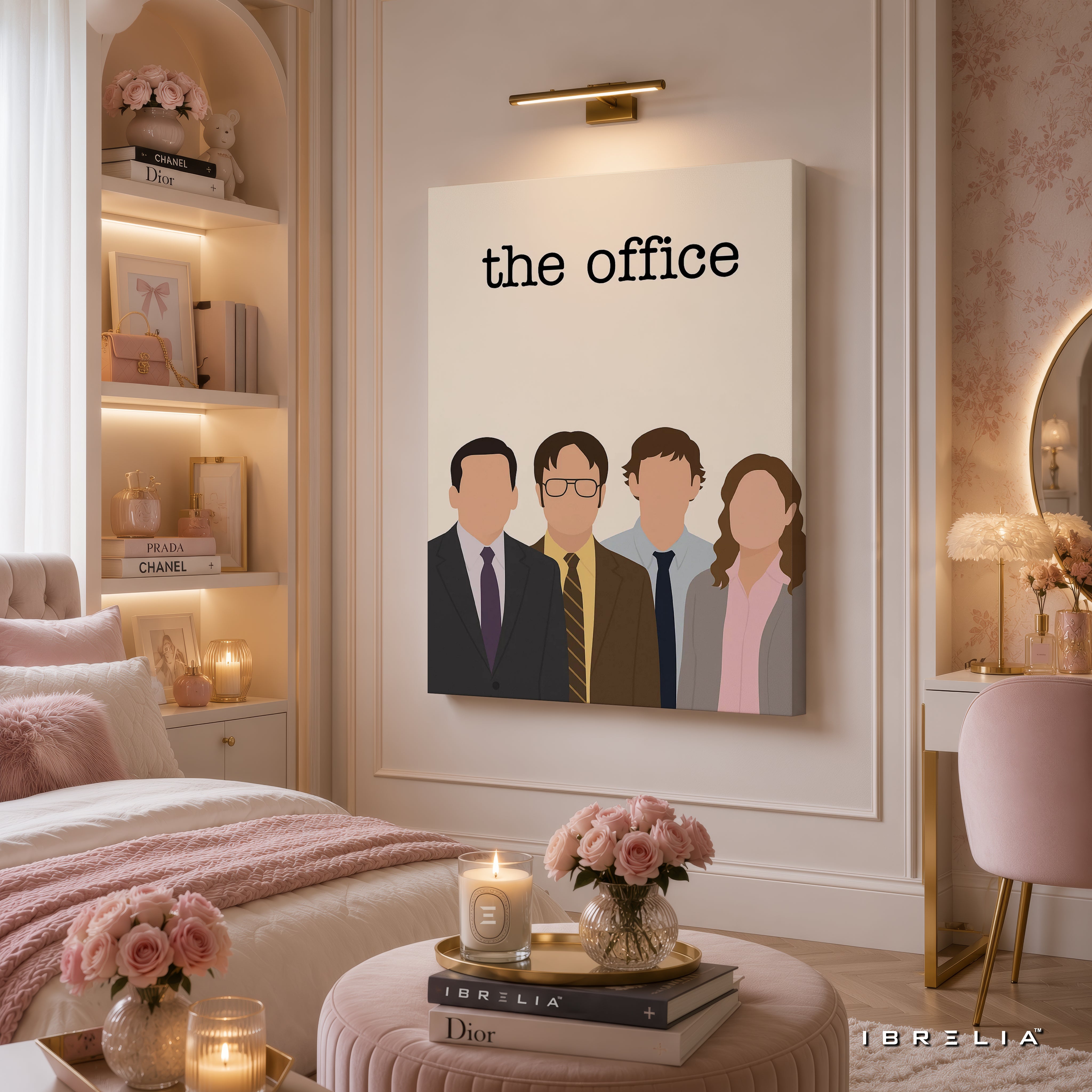 The Office Minimalist Character Wall Art – Modern TV Series Fan Art 4K Wrapped MDF Frame | IBRELIA™