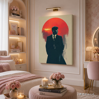 Thomas Shelby Minimalist Premium Wall Art – Peaky Blinders 4K Wrapped MDF Frame | IBRELIA™