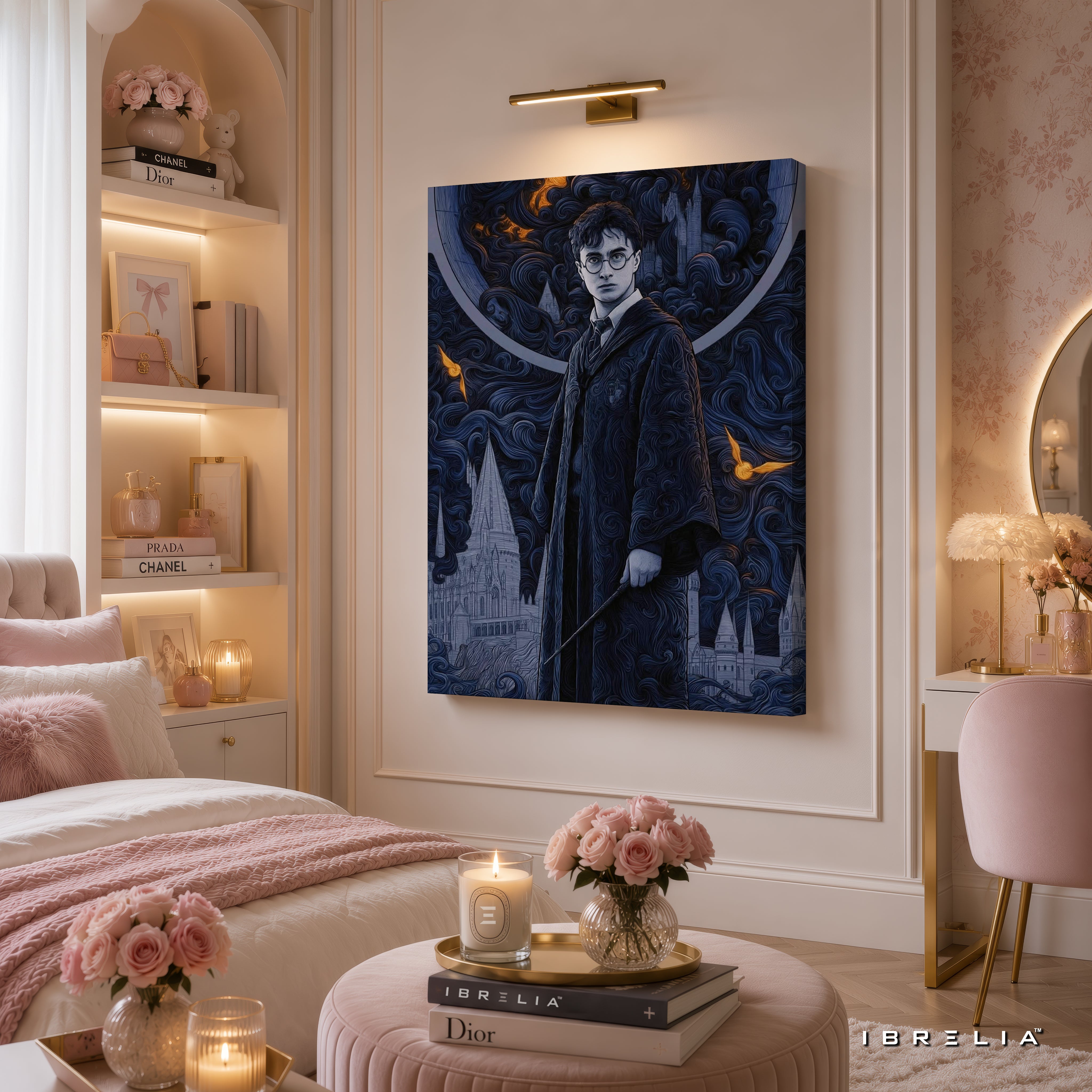 Harry Potter Wall Art – Young Wizard at Hogwarts Premium Wrapped MDF Wall Decor | IBRELIA™