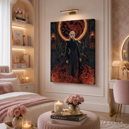 Daenerys Targaryen Premium Wall Art – Game of Thrones 4K Wrapped MDF Frame | IBRELIA™