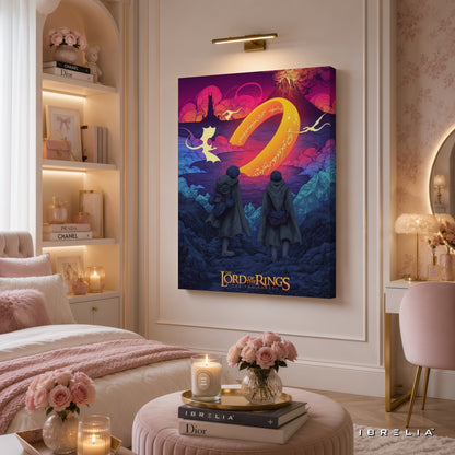 The Lord of the Rings: The Two Towers Premium Canvas Wall Art – Vibrant Fantasy Movie Artwork | One Ring Middle-earth Decor | IBRELIA™
