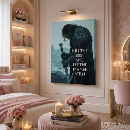 Jon Snow "Kill the Boy" Premium Wall Art – Game of Thrones 4K Wrapped MDF Frame | IBRELIA™