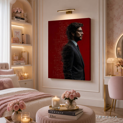 The Professor Blueprint Premium Wall Art – Money Heist La Casa de Papel 4K Wrapped MDF Frame | IBRELIA™