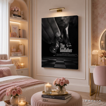 The Godfather Chess Wall Art – Strategic Mafia Movie Poster Premium Wall Decor | IBRELIA™