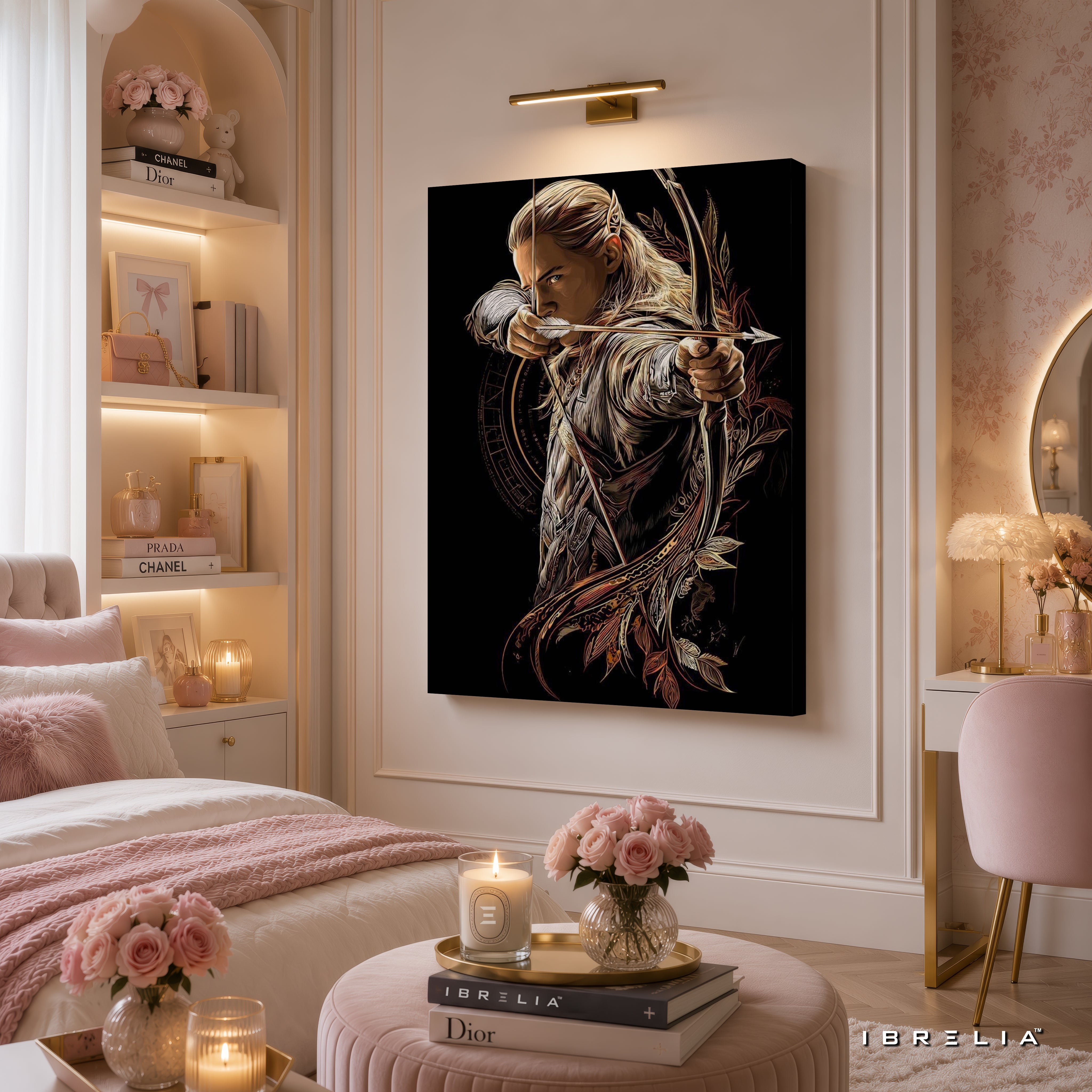 Legolas Premium Canvas Wall Art – The Lord of the Rings Elven Archer Artwork | Middle-earth Fantasy Decor | IBRELIA™