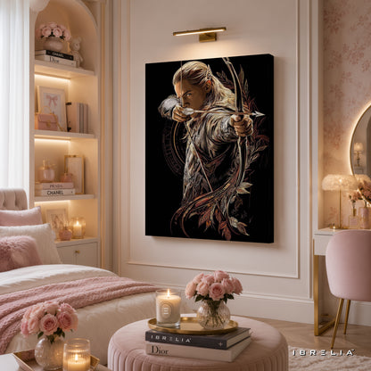 Legolas Premium Canvas Wall Art – The Lord of the Rings Elven Archer Artwork | Middle-earth Fantasy Decor | IBRELIA™