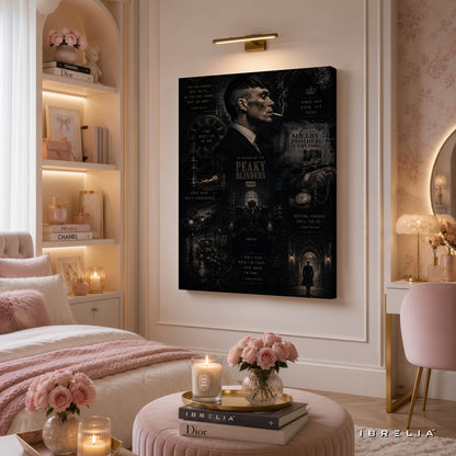 Thomas Shelby Vintage Collage Premium Wall Art – Peaky Blinders 4K Wrapped MDF Frame | IBRELIA™