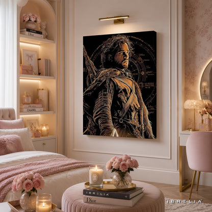 Jon Snow Premium Wall Art – Game of Thrones 4K Wrapped MDF Frame | IBRELIA™