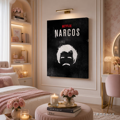 Narcos Minimalist Premium Wall Art – Netflix Inspired Pablo Escobar 4K Wrapped MDF Frame | IBRELIA™