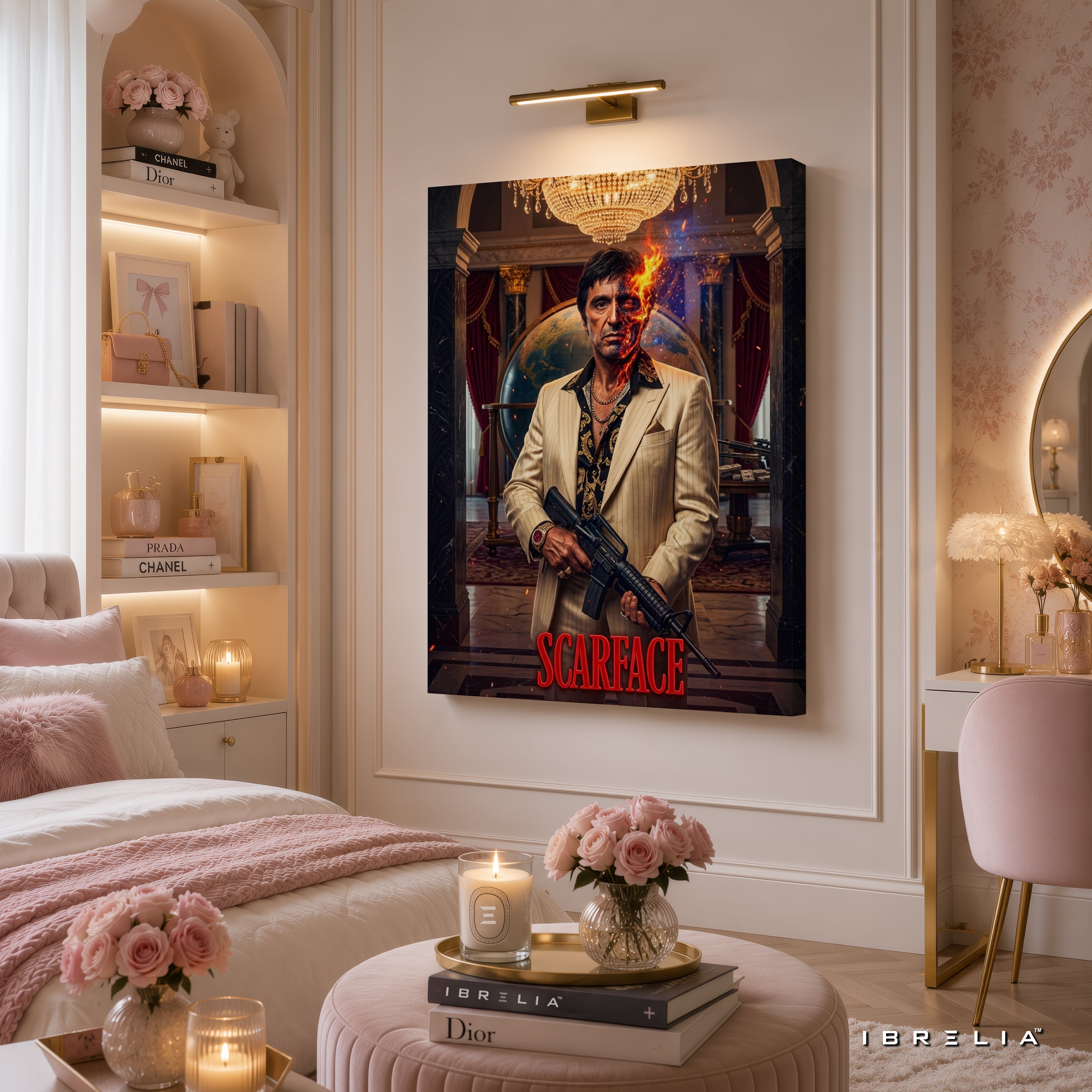 Scarface Movie Wall Art – Tony Montana Premium Wrapped MDF Wall Decor | IBRELIA™