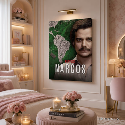 Narcos Pablo Escobar Premium Wall Art – Netflix Crime Series 4K Wrapped MDF Frame | IBRELIA™