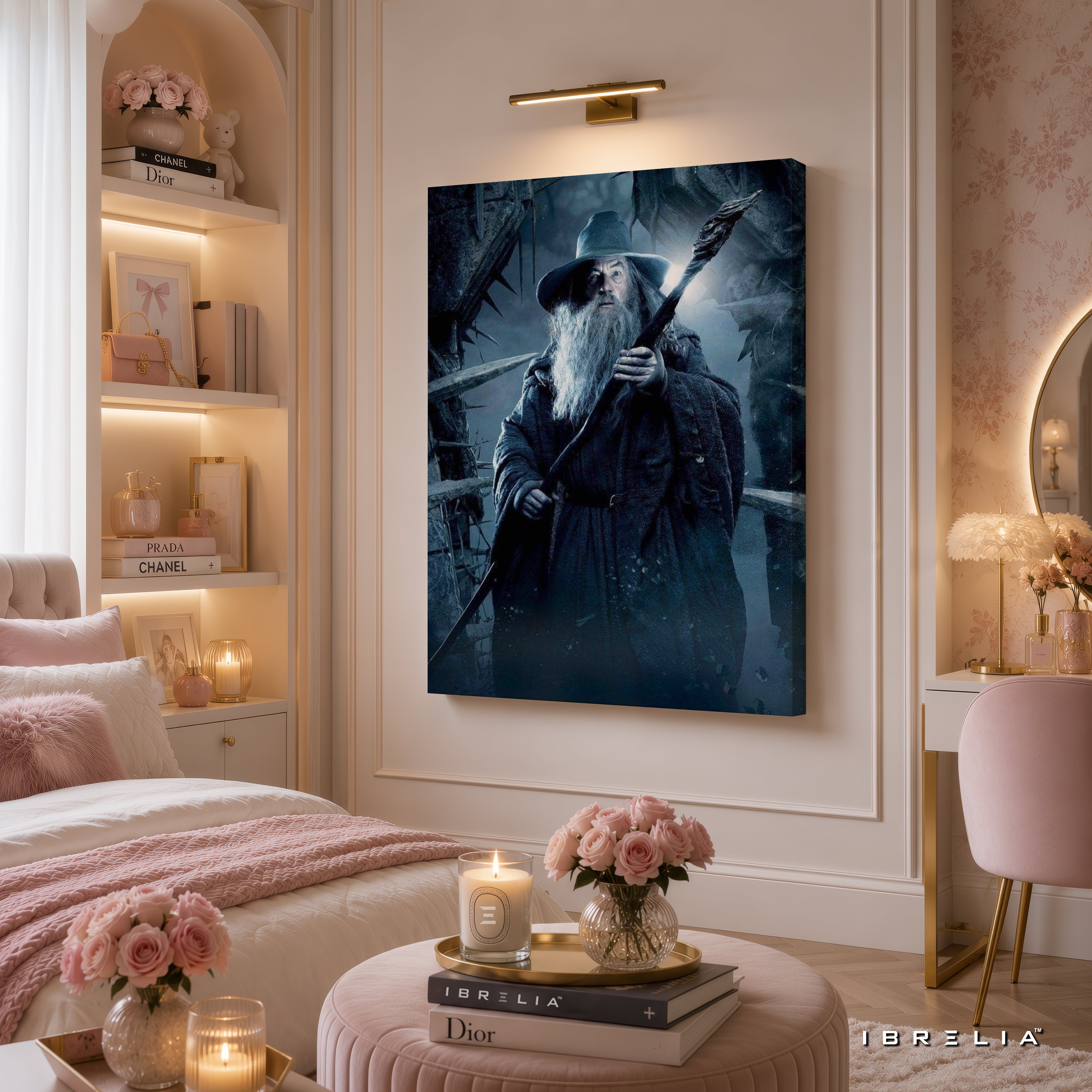 Gandalf Premium Canvas Wall Art – The Lord of the Rings Wizard Artwork | Middle-earth Fantasy Decor | IBRELIA™