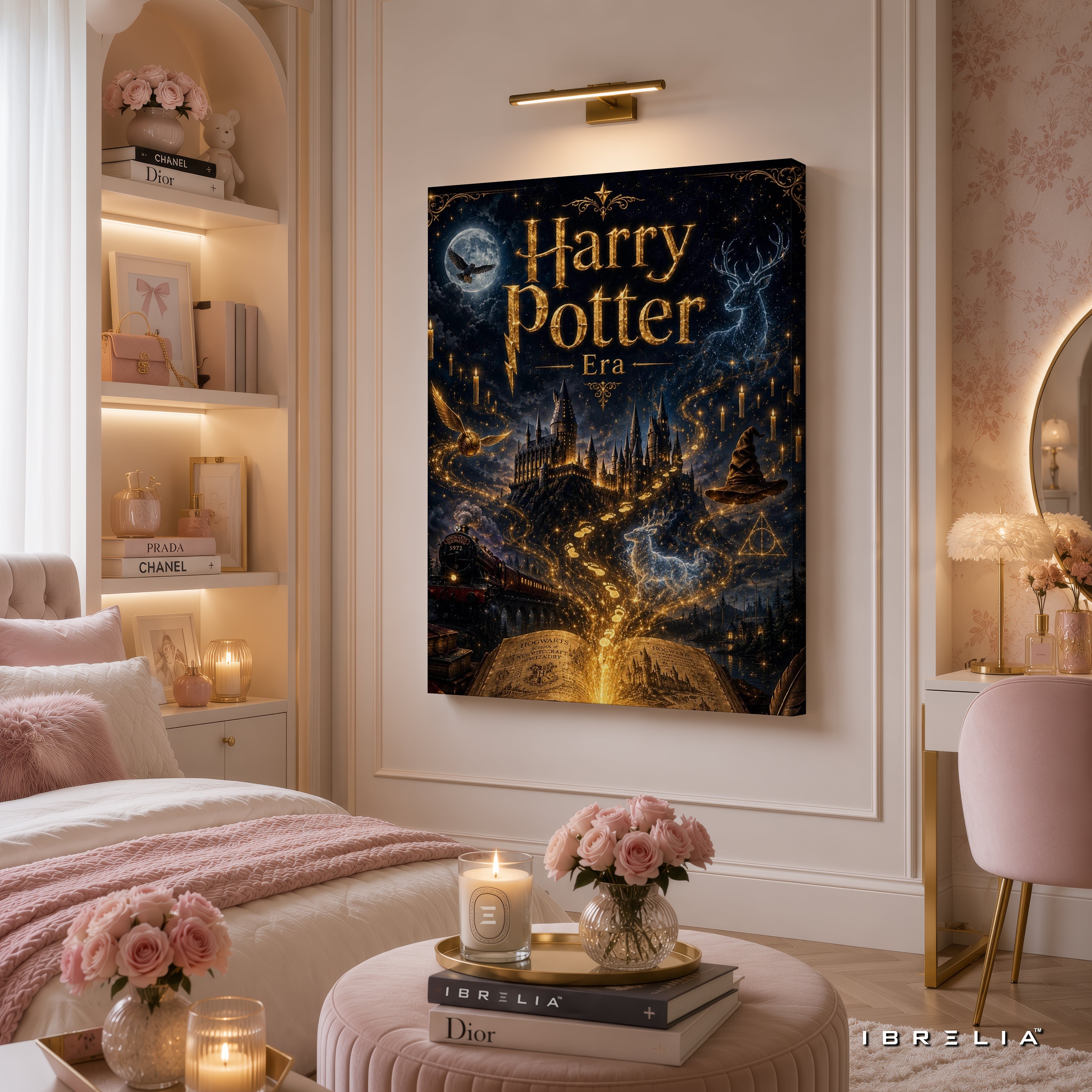 Harry Potter Era Wall Art – Hogwarts Magical World Premium Wrapped MDF Wall Decor | IBRELIA™