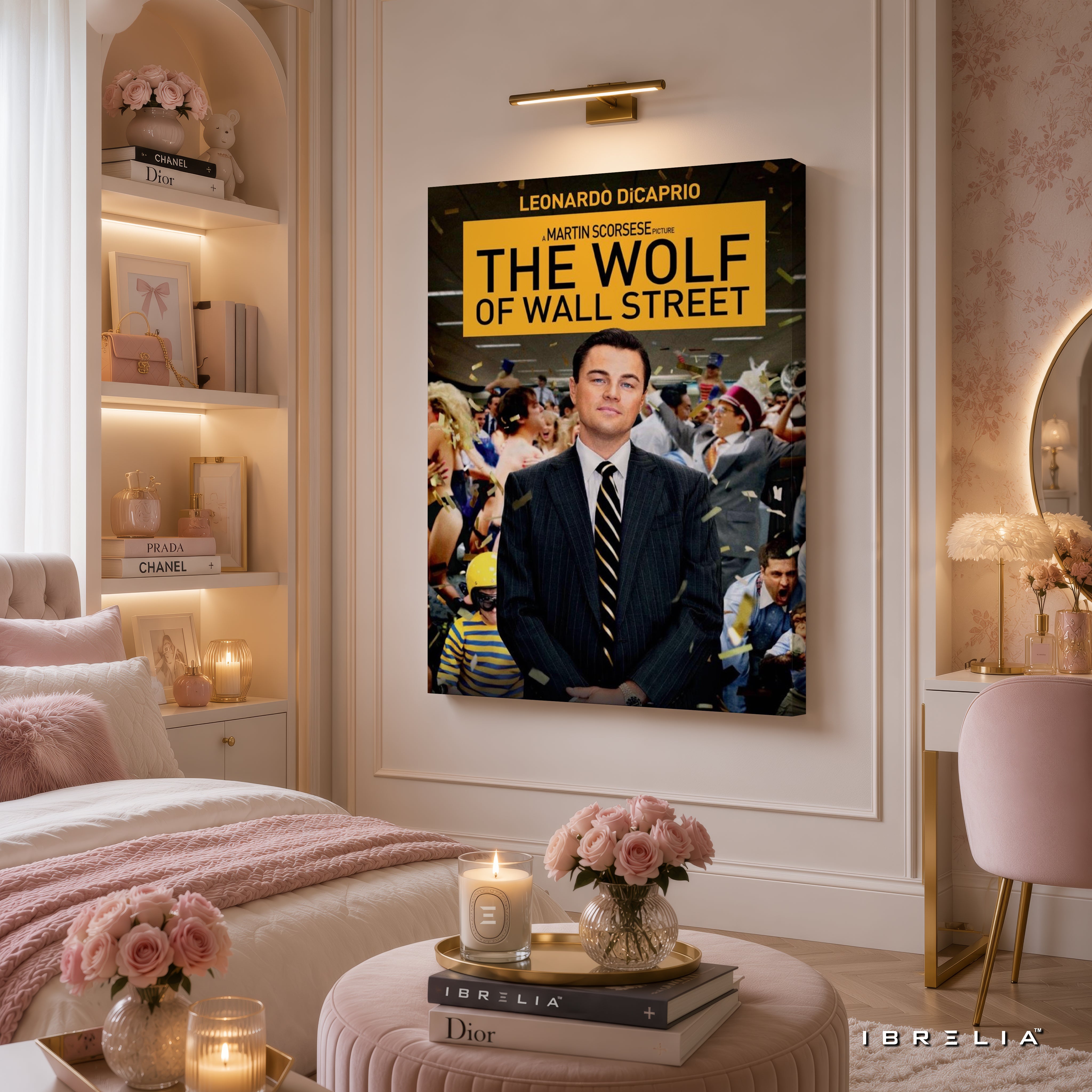 The Wolf of Wall Street Movie Poster Wall Art – Premium Wrapped MDF Wall Decor | IBRELIA™