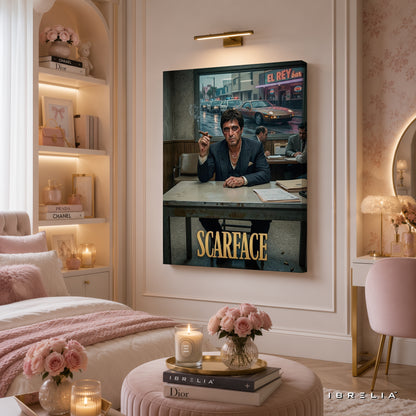 Scarface Movie Wall Art – Tony Montana Premium Wrapped MDF Wall Decor | IBRELIA™