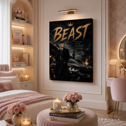 Thomas Shelby Beast Premium Wall Art – Peaky Blinders 4K Wrapped MDF Frame | IBRELIA™