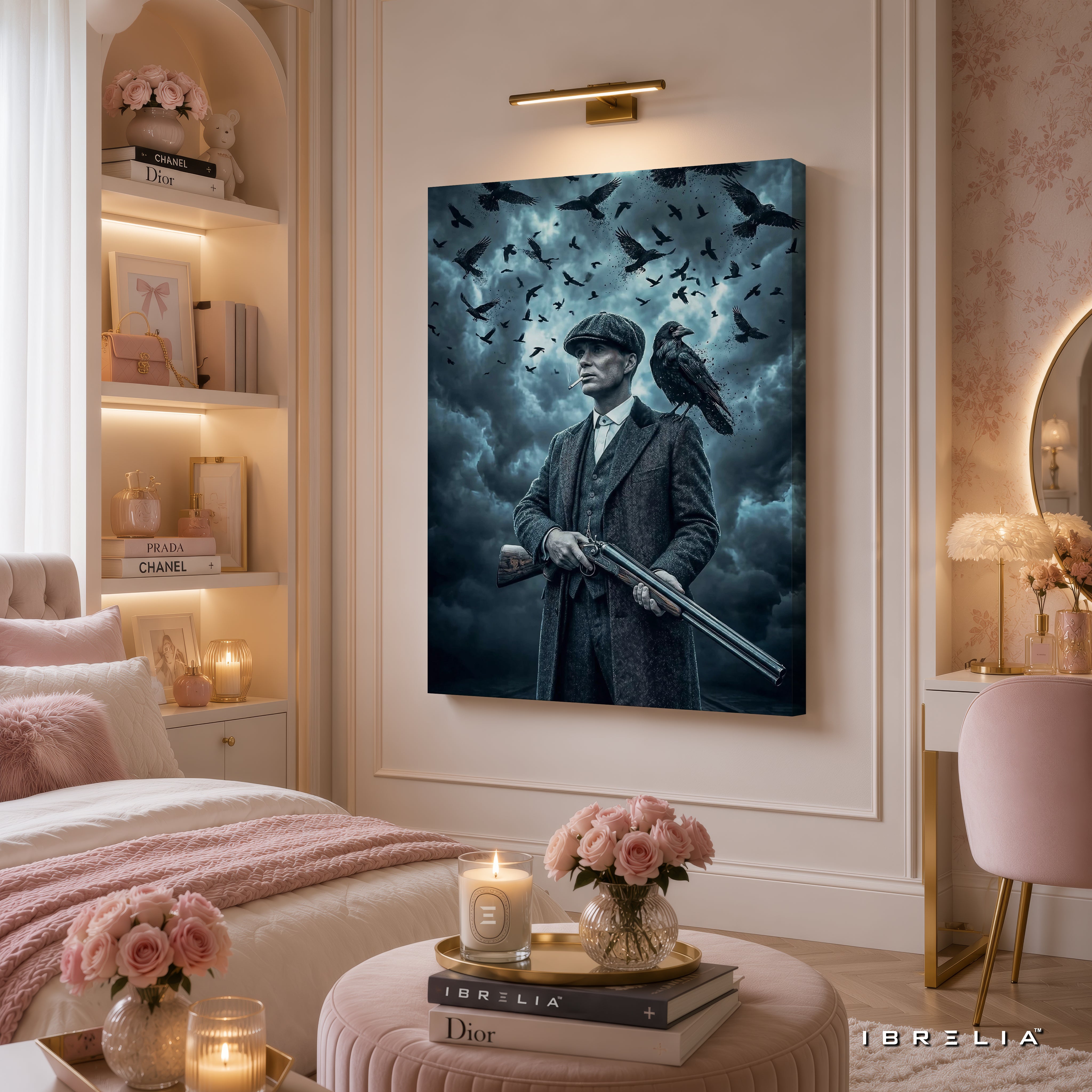 Thomas Shelby Raven Premium Wall Art – Peaky Blinders 4K Wrapped MDF Frame | IBRELIA™