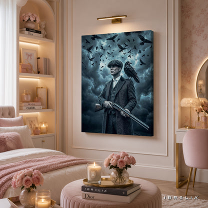 Thomas Shelby Raven Premium Wall Art – Peaky Blinders 4K Wrapped MDF Frame | IBRELIA™