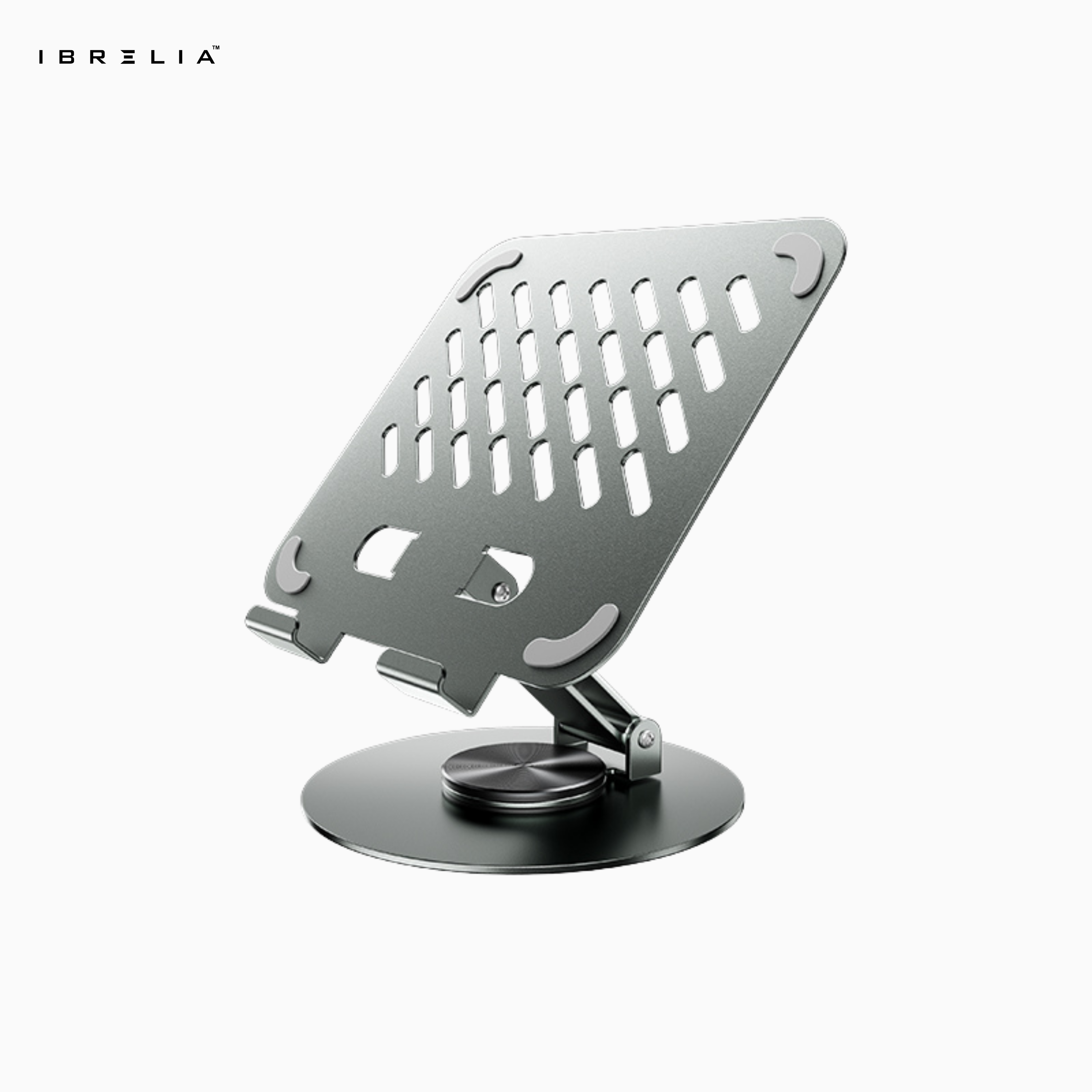 Remax RM-C60 Precision Alloy Rotating Tablet Holder | 360° Adjustable Stand | Heavy-Duty Metal Tablet Dock | IBRELIA™