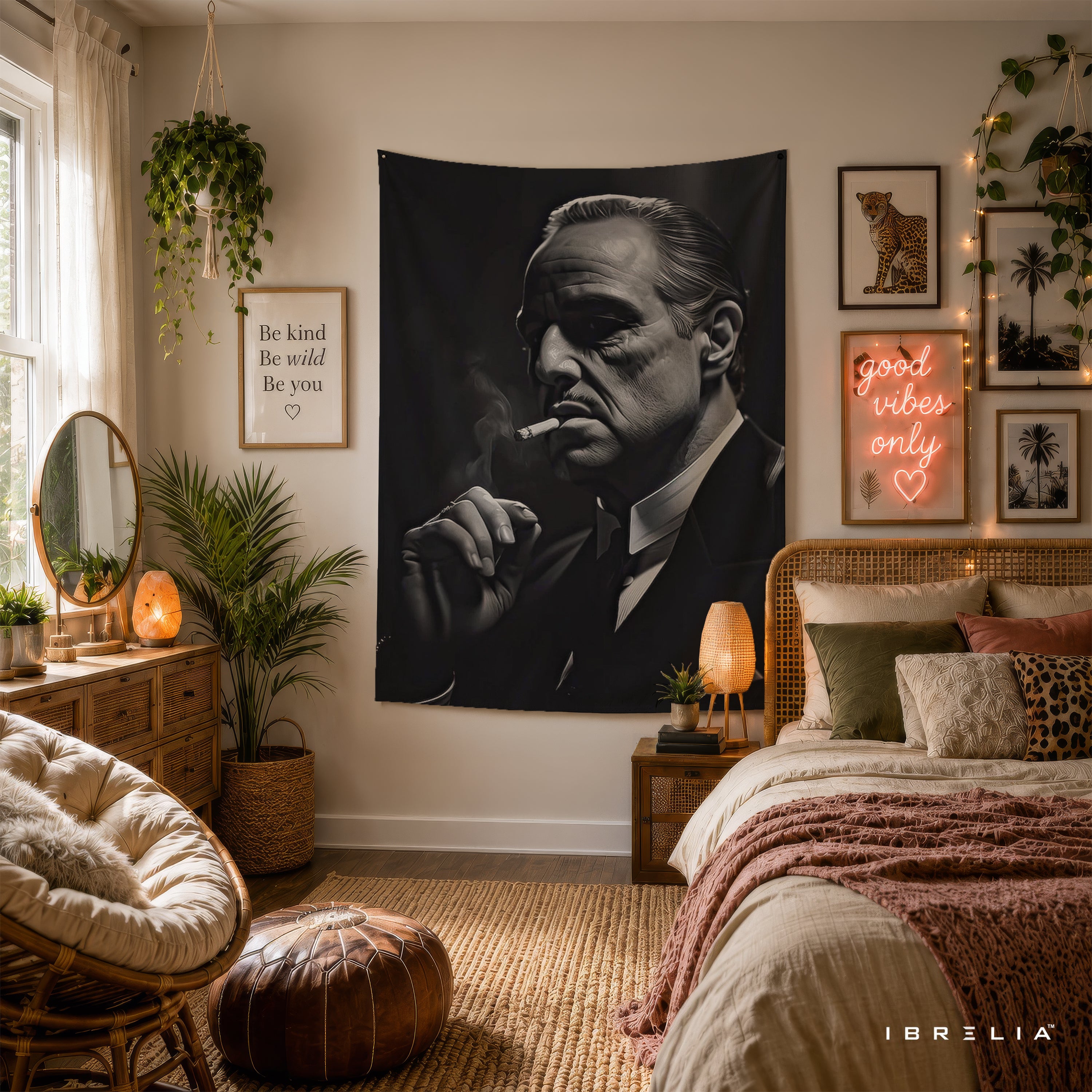 The Godfather Black & White Wall Tapestry – Premium Movie Wall Hanging & Home Decor in Pakistan
