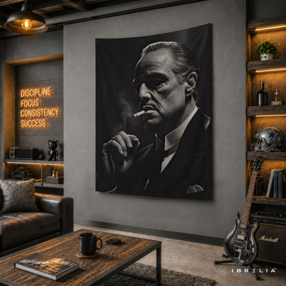 The Godfather Black & White Wall Tapestry – Premium Movie Wall Hanging & Home Decor in Pakistan