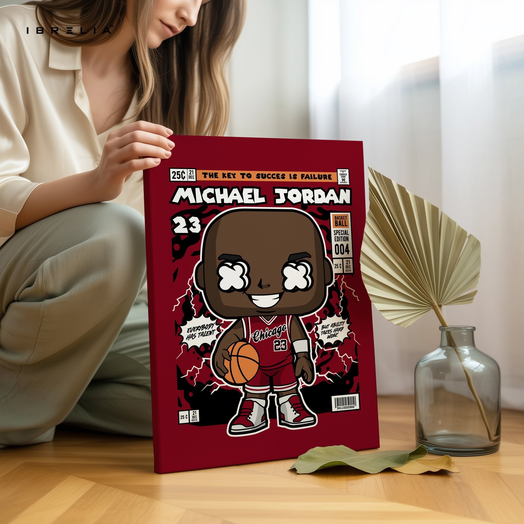 Michael Jordan “Chicago Legend” Pop Art Comic Edition – 4K Ultra Wrap Frame Wall Art in Pakistan | IBRELIA™ - IBRELIA