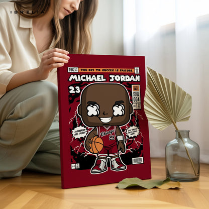 Michael Jordan “Chicago Legend” Pop Art Comic Edition – 4K Ultra Wrap Frame Wall Art in Pakistan | IBRELIA™ - IBRELIA