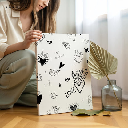 Minimal Love Sketch Wall Frame | 4K Ultra Wrap Frame Wall Art in Pakistan | IBRELIA™ - IBRELIA