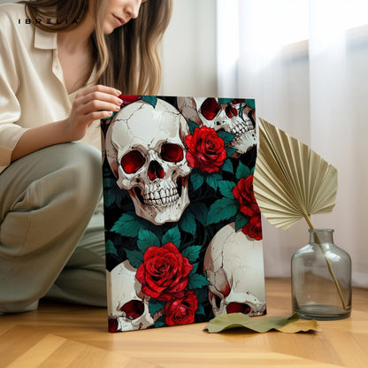 Skull & Roses Wall Frame | 4K Ultra Wrap Frame Wall Art in Pakistan | IBRELIA™ - IBRELIA