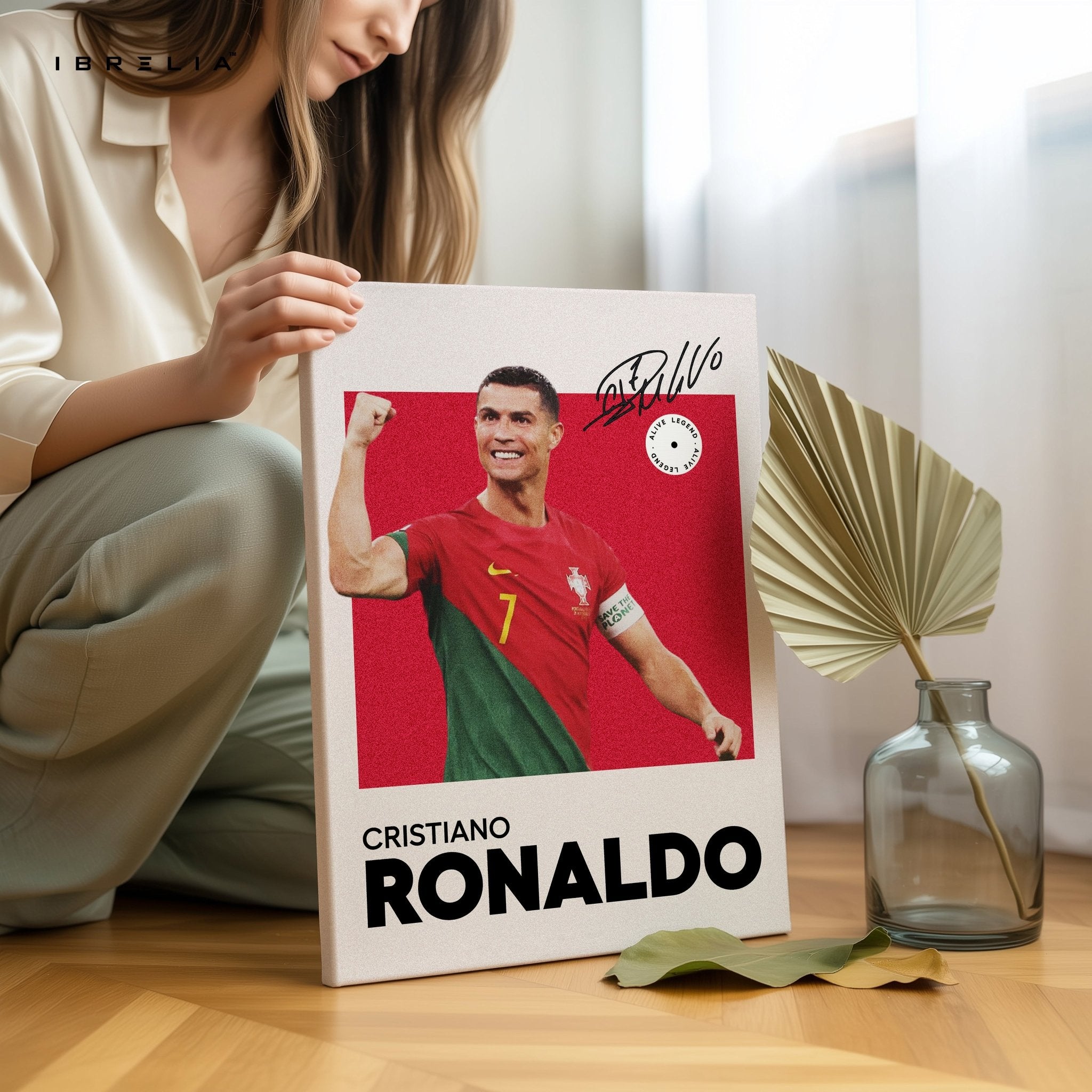 Cristiano Ronaldo Portugal Champion – 4K Ultra Wrap Frame Wall Art in Pakistan | IBRELIA™ - IBRELIA