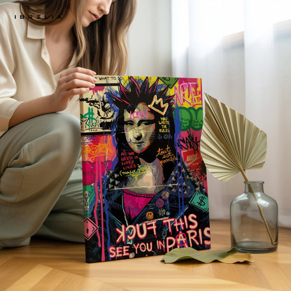 Graffiti Mona Lisa – 4K Ultra Wrap Frame Wall Art in Pakistan | IBRELIA™ - IBRELIA