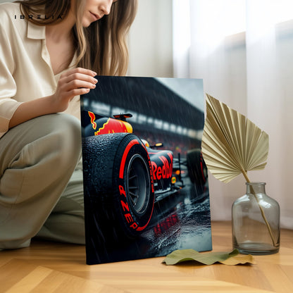 Red Bull F1 Rain Edition 4K Ultra Wrap Frame Wall Art in Pakistan | IBRELIA™ - IBRELIA
