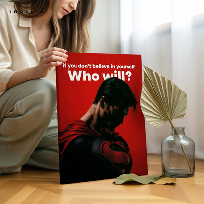 Superman “Believe in Yourself” Motivational Wall Frame | 4K Ultra Wrap Frame Wall Art in Pakistan | IBRELIA™ - IBRELIA